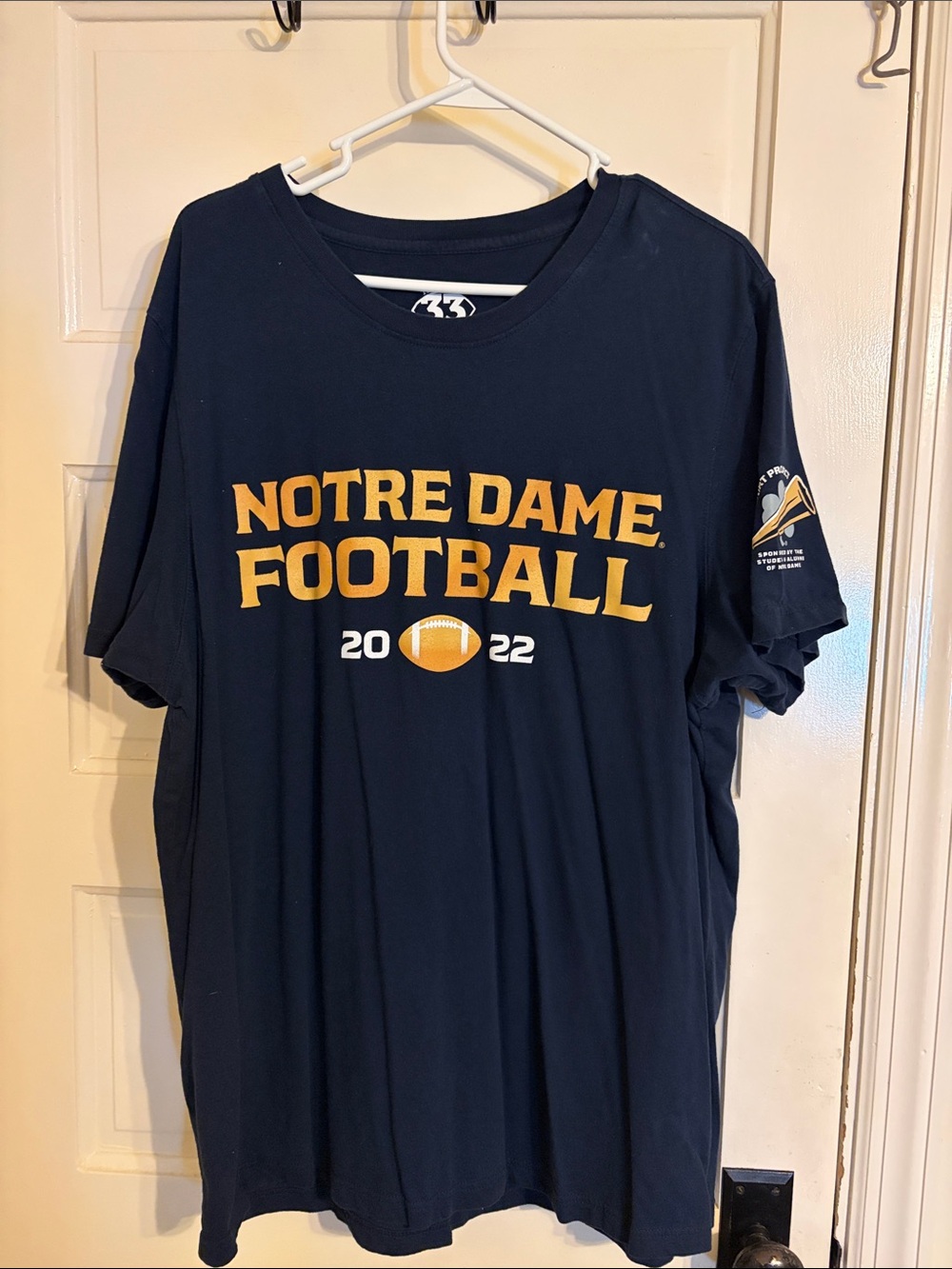 Notre Dame Football 2022 Short Sleeve Tee - Navy/Gold